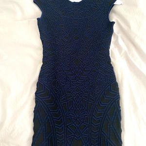 RVN abstract jacquard mini dress